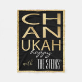 Chanukah Gold Fleece Blanket (Vorderseite)