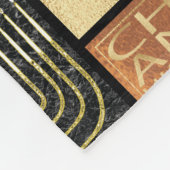 Chanukah Golden Montage Fleecedecke (Ecke)