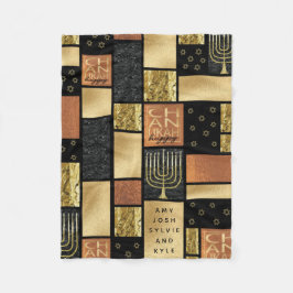 Chanukah Golden Montage Fleecedecke
