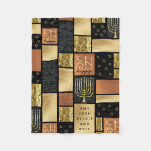 Chanukah Golden Montage Fleecedecke