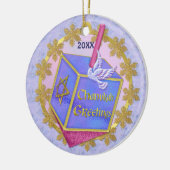 Chanukah Greetings Keramikornament (Links)