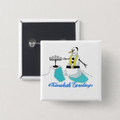 Chanukah Grüße Button (Vorne & Hinten)