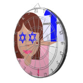 Chanukah Haar gedreht Emoji Dartscheibe (Vorderseite rechts)