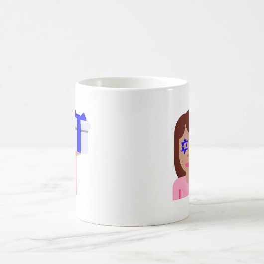 Chanukah Haar gedreht Emoji Kaffeetasse (Mittel)