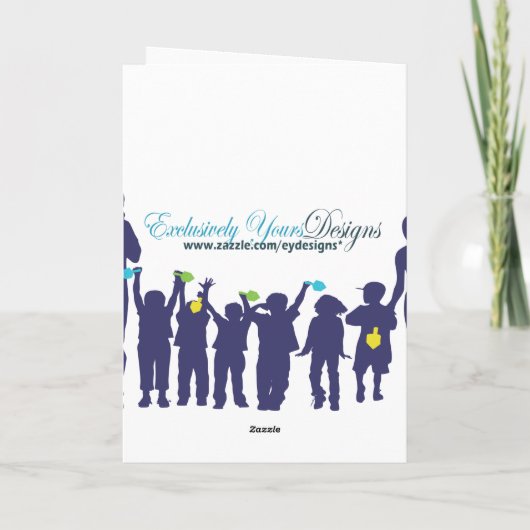 Chanukah/Hannukah Gruß Feiertagskarte (Rückseite)