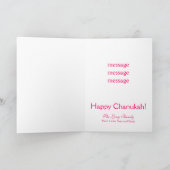 Chanukah/Hannukah Gruß Feiertagskarte (Innenseite)