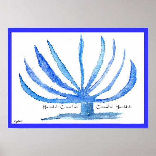 Chanukah Hannukah Hanukah Menorah Poster (Vorne)