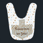 Chanukah/Hanukkah Baby Boy Bib Personalize Lätzchen<br><div class="desc">Chanukah/Hanukkah Baby Boy Bib/Personalize. Genießen Sie dieses süße, zweiseitige Hanukkah-Baby, ein Bib, gefüllt mit blauen und braunen Sternen mit einem spiralförmigen Dreiband, das für die Personalisierung bereit ist. Wählen Sie Ihren Lieblings-Schriftart Stil, Farbe, Größe und Text für Ihr Kleines. Danke, dass ihr angehalten und vorbeigekommen seid! Immer geschätzt! Happy Chanukah/Hanukkah!...</div>