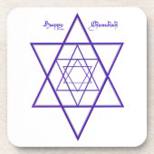 Chanukah / Hanukkah Blau und Weiße Untersetzer (Vorderseite)