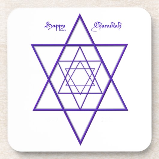 Chanukah / Hanukkah Blau und Weiße Untersetzer (Vorderseite)