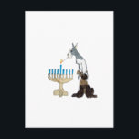 chanukah ( Hanukkah ) card Feiertagspostkarte<br><div class="desc">chanukah ( Hanukkah ) card schnauzer s lighting the menorah</div>