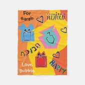 Chanukah Happy Fleece Blanket (Vorderseite)