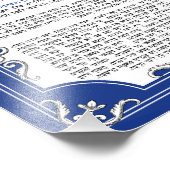 Chanukah Hebrew Candle Light Blessing Hanukkah Fotodruck (Ecke)