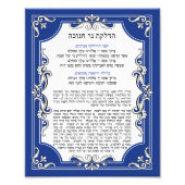 Chanukah Hebrew Candle Light Blessing Hanukkah Fotodruck (Vorne)