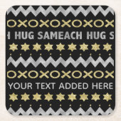 Chanukah Hug Sameach Rechteckiger Pappuntersetzer (Vorderseite)