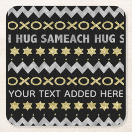 Chanukah Hug Sameach Rechteckiger Pappuntersetzer