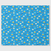 Chanukah Jewish Star Cupcakes Blue Jelly Doughnut Geschenkpapier (Flach)