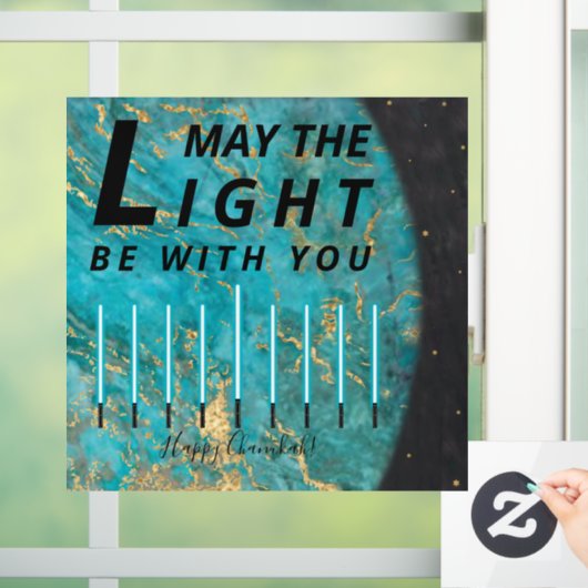Chanukah kann mit dir leuchten fensteraufkleber (Zuhause)
