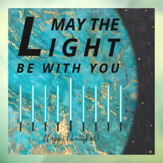 Chanukah kann mit dir leuchten fensteraufkleber (Blatt 3)