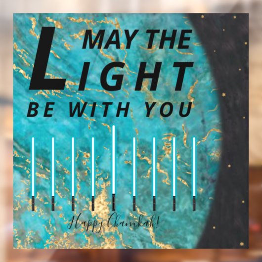 Chanukah kann mit dir leuchten fensteraufkleber (Blatt 2)