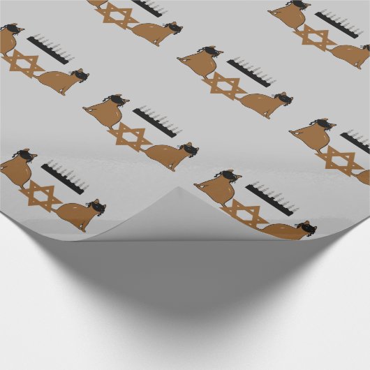 Chanukah Katzen-Packpapier Geschenkpapier (Ecke)