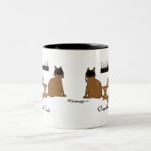 Chanukah Katzen-Tasse Zweifarbige Tasse (Mittel)