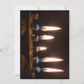 Chanukah Kerzen Flammen, Star der Einladung von Da (Rückseite)