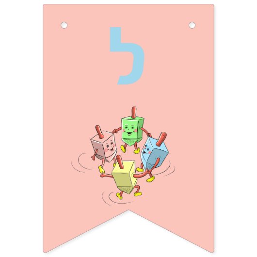 Chanukah maßgeschneiderter Dancing dreidel Banner (Zehnte Fahne)