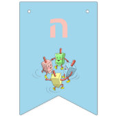 Chanukah maßgeschneiderter Dancing dreidel Banner (Erste Fahne)