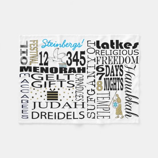 Chanukah Means Fleece Blanket (Vorderseite (Horizontal))