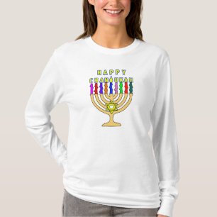 Chanukah Menorah beleuchtet T - Shirt