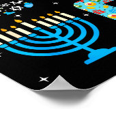 Chanukah Menorah Dreidel Icons Hanukkah Love Celeb Poster (Ecke)