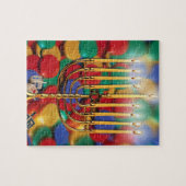 Chanukah Menorah, Dreidel, Süßigkeit Puzzle (Horizontal)