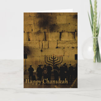 Chanukah Menorah im Kotel Feiertagskarte