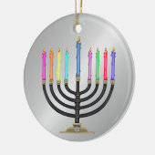 Chanukah Menorah Keramik Ornament (Links)