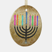 Chanukah Menorah Keramik Ornament (Rechts)