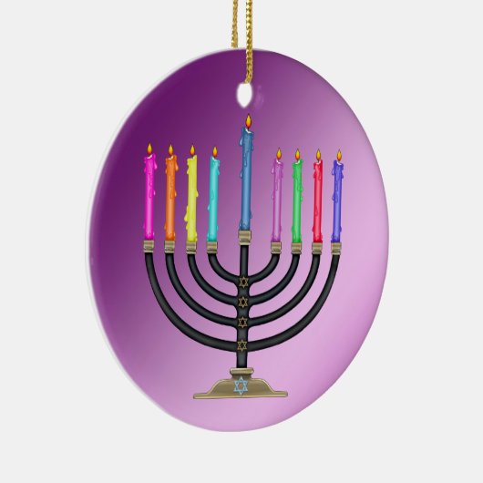 Chanukah Menorah Keramikornament (Rechts)