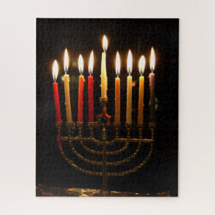 Chanukah menorah mit hellen Kerzen Puzzle