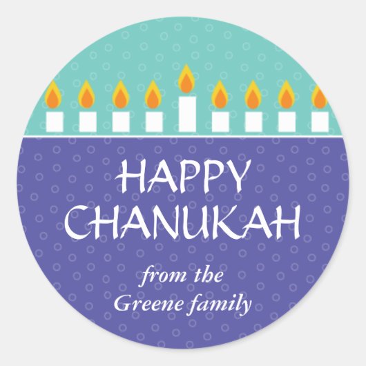Chanukah Menorah Sticker (Vorderseite)