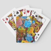 Chanukah Menorahs, Dreidels, Gelt Spielkarten (Rückseite)