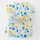 Chanukah Mixed Set Menorah & Candles Muster Geschenkpapier Set (Beispiel)