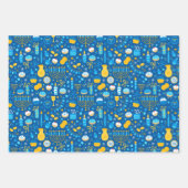 Chanukah Mixed Set of Dark Blue Patterns Geschenkpapier Set (Vorderseite 2)