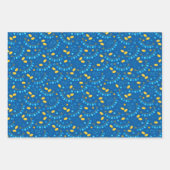 Chanukah Mixed Set of Dark Blue Patterns Geschenkpapier Set (Vorderseite)
