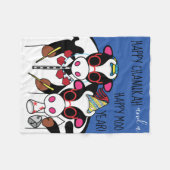 Chanukah Moo Year Fleece Blanket (Vorderseite (Horizontal))