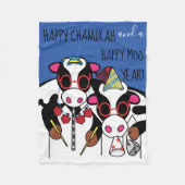 Chanukah Moo Year Fleece Blanket (Vorderseite)
