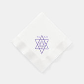 Chanukah oder Hanukkah Blue Stars Cocktail Serviette (Ecke)