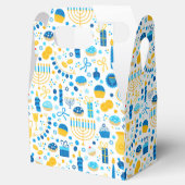 Chanukah Party Blue Gold White Menorah Gelt Cookie Geschenkschachtel (Geöffnet)