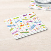 Chanukah Party Time Rechteckiger Pappuntersetzer (angewinkelt)