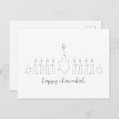 Chanukah Postkarte (Vorne/Hinten)