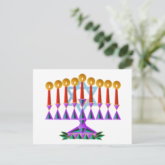 Chanukah Postkarte (Stehend Vorderseite)
